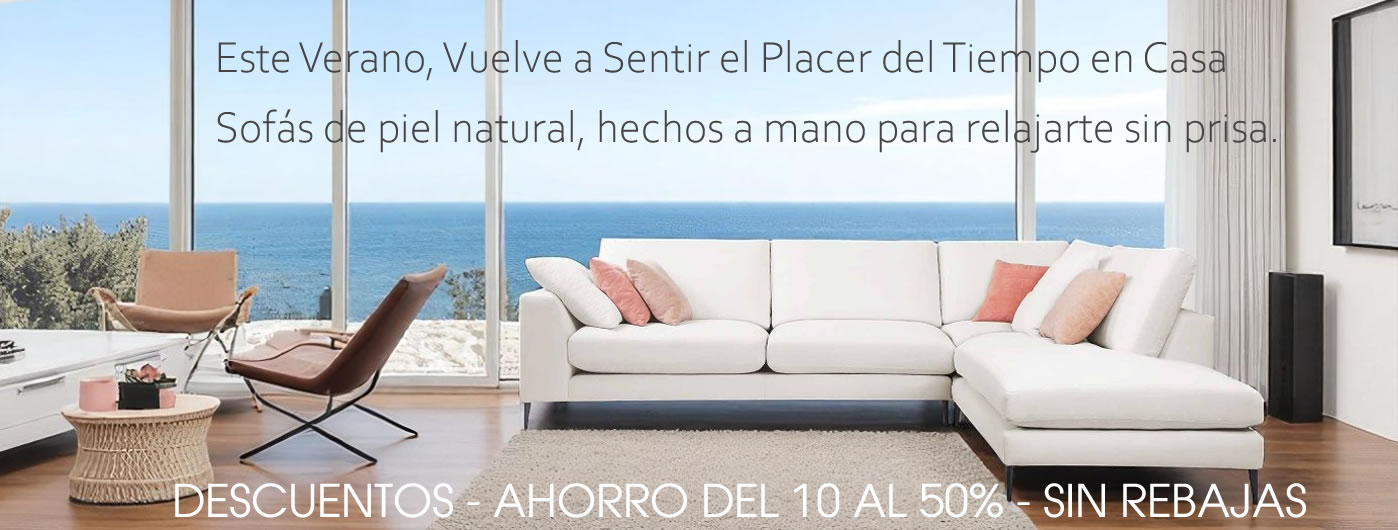 SOFAS CHAISELONGUE PIEL LUJO